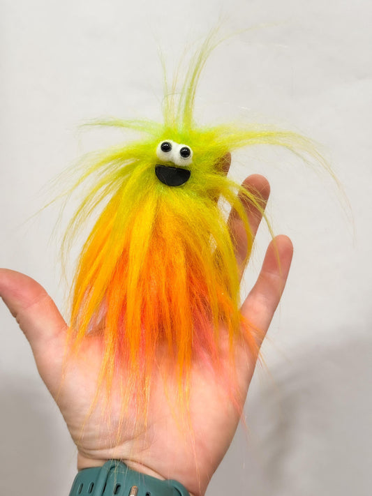 Lil Beasties - Monster Finger Puppet - Light Green/Yellow/Orange/Pink