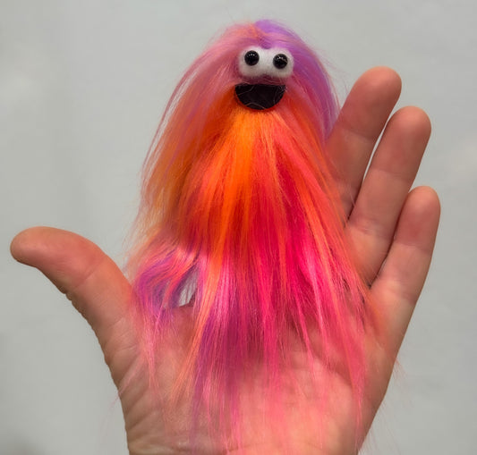 Lil Beasties - Monster Finger Puppet - Sherbet Long Pile