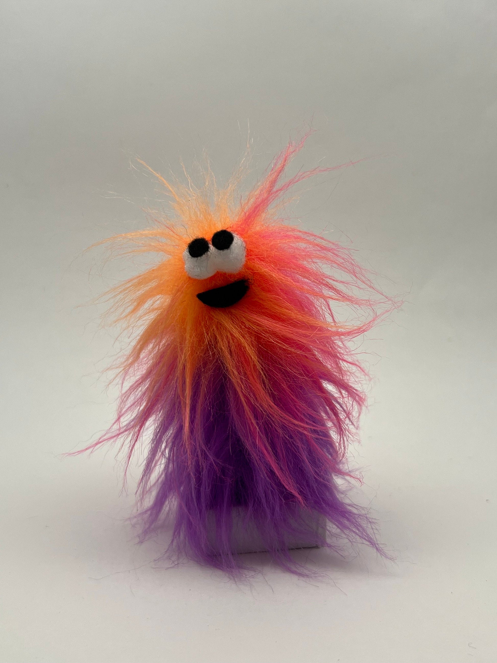 Lil Beasties - Orange Nylafleece Monster Finger Puppets by Caedarbrook Art Studio