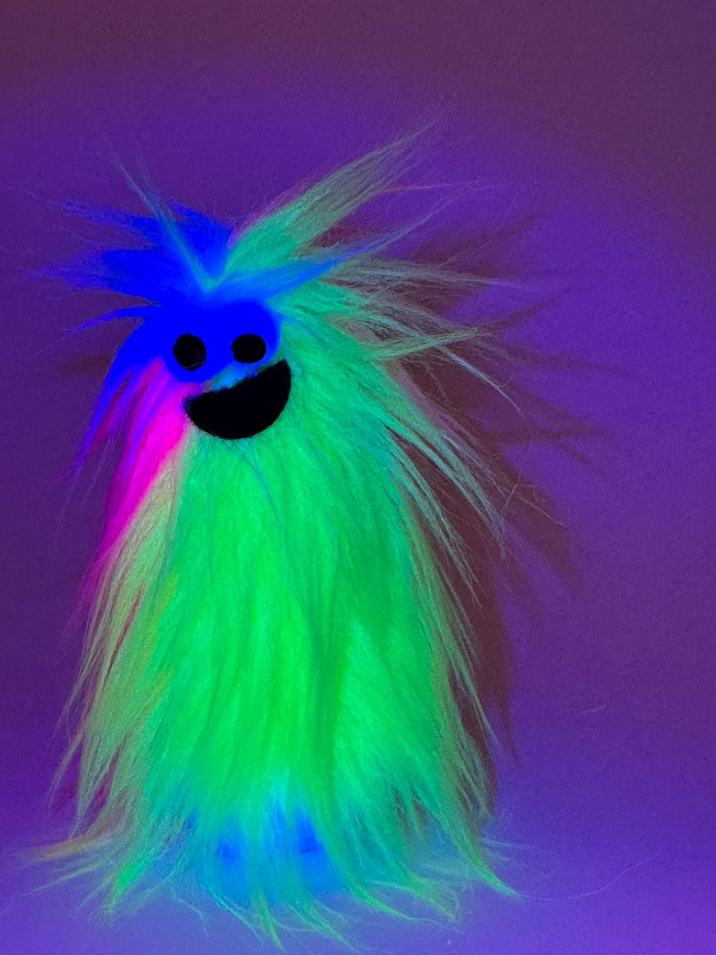 Lil Beasties - Monster Finger Puppet with UV reactive faux fur