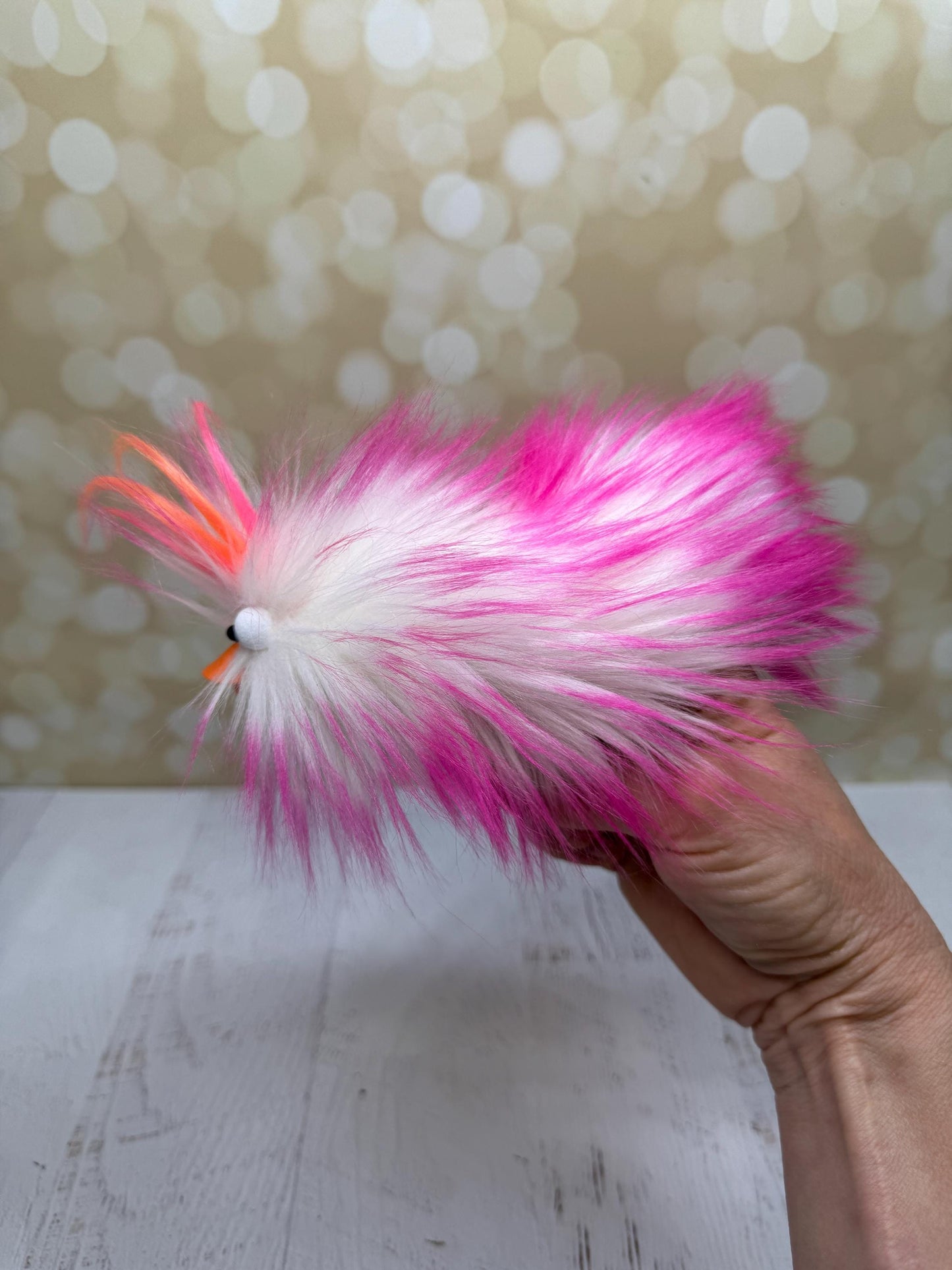 Flutter Beast - Fluffy and Pettable - Soft 2 finger creature puppet