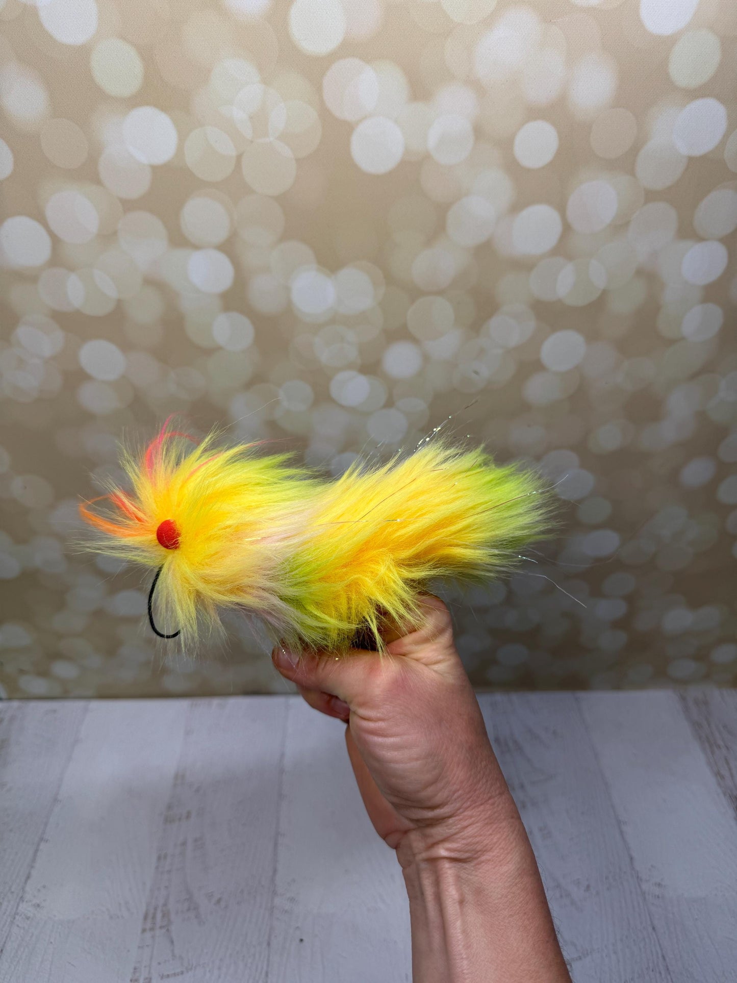 Flutter Beast - Glowbug Edition - Fluffy and Pettable - Soft 2 finger creature puppet