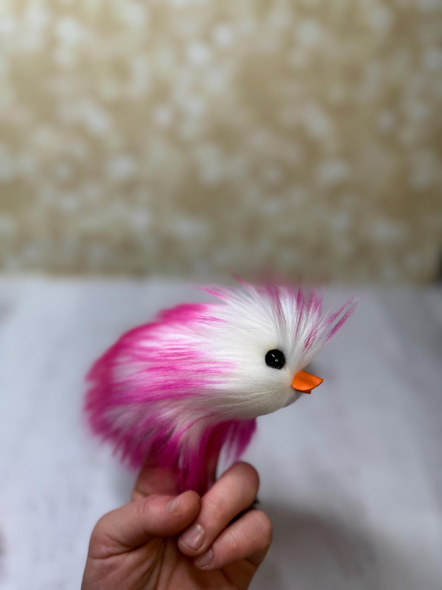 Flutter Beast - Fluffy and Pettable - Soft 2 finger creature puppet