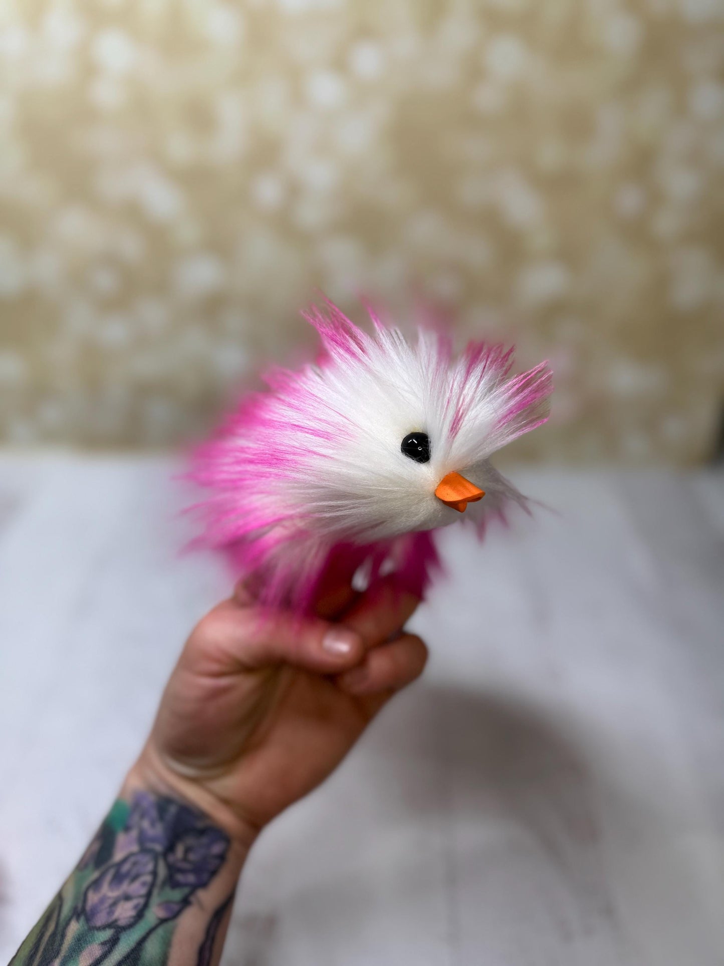 Flutter Beast - Fluffy and Pettable - Soft 2 finger creature puppet