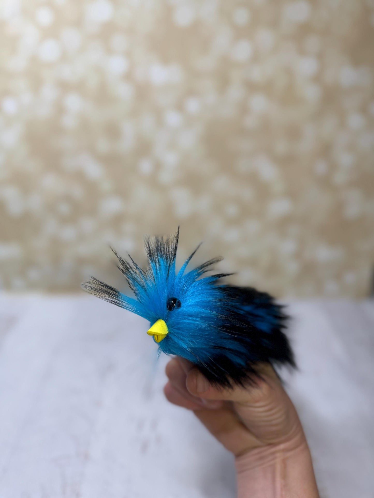 Flutter Beast - Fluffy and Pettable - Soft 2 finger creature puppet