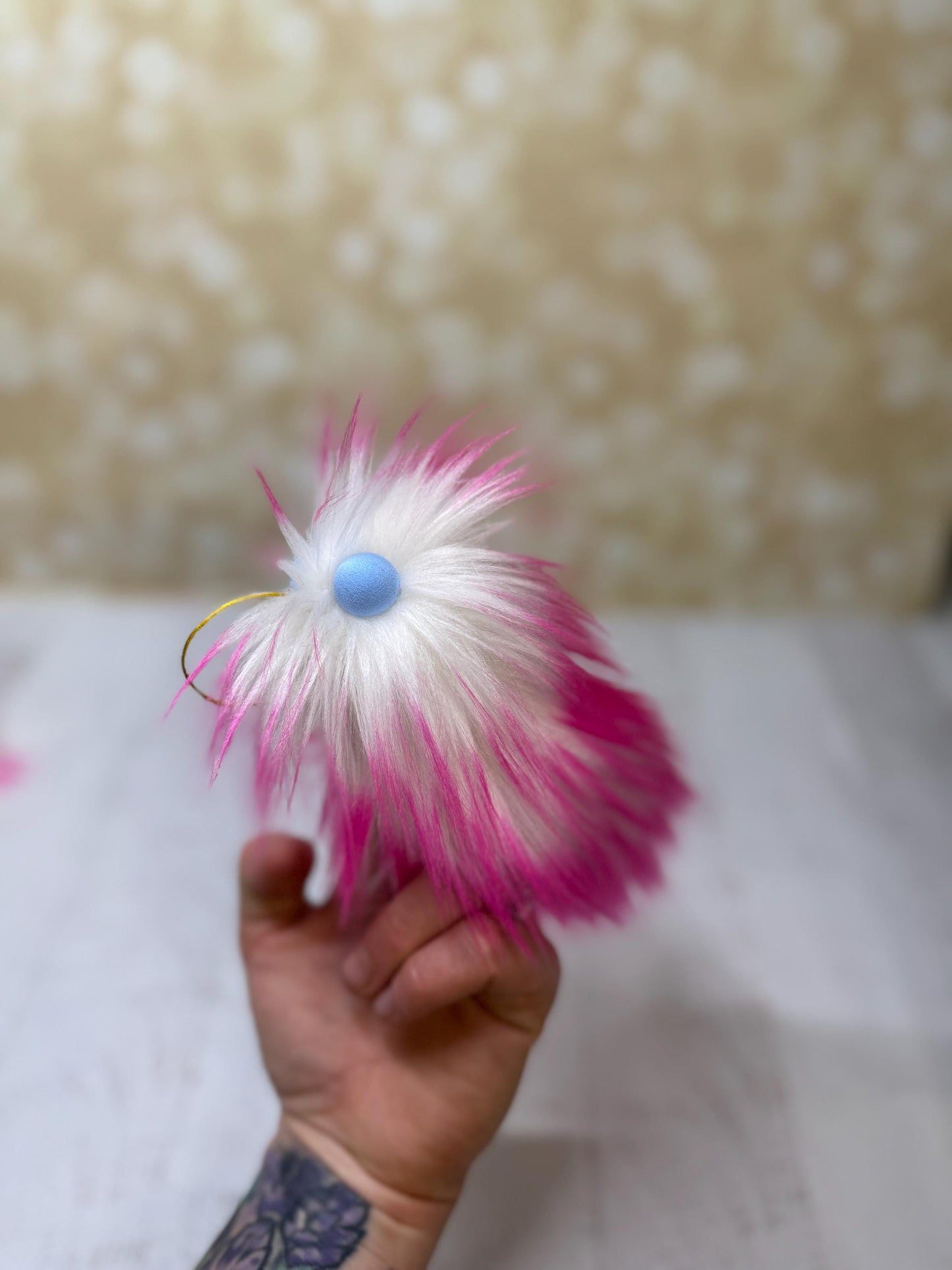 Flutter Beast - Glowbug Edition - Fluffy and Pettable - Soft 2 finger creature puppet