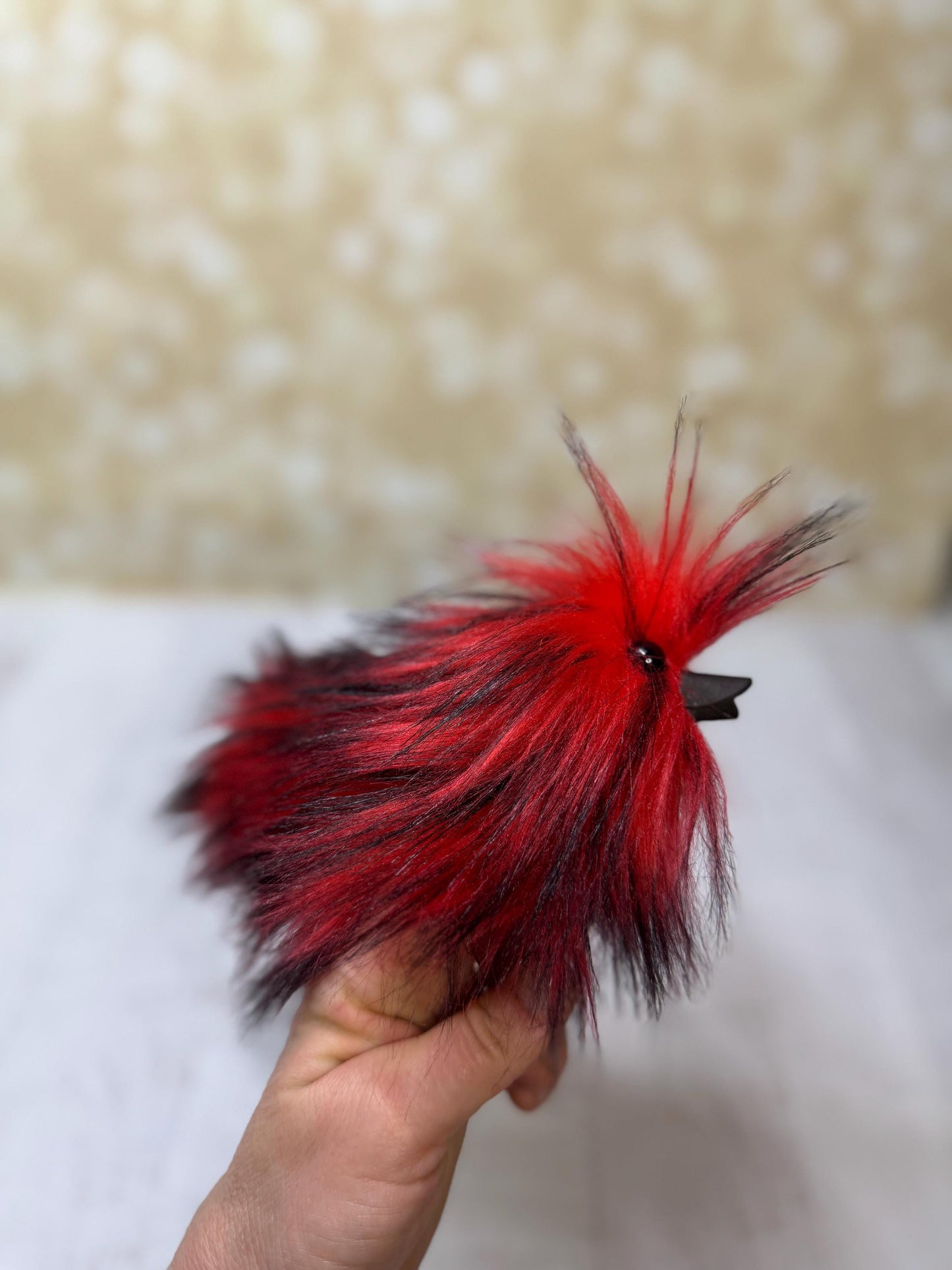 Flutter Beast - Fluffy and Pettable - Soft 2 finger creature puppet