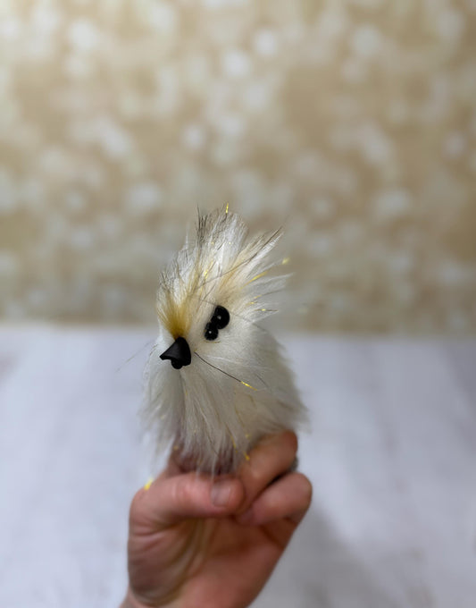 White & Gold Flutter Beast Finger Puppet