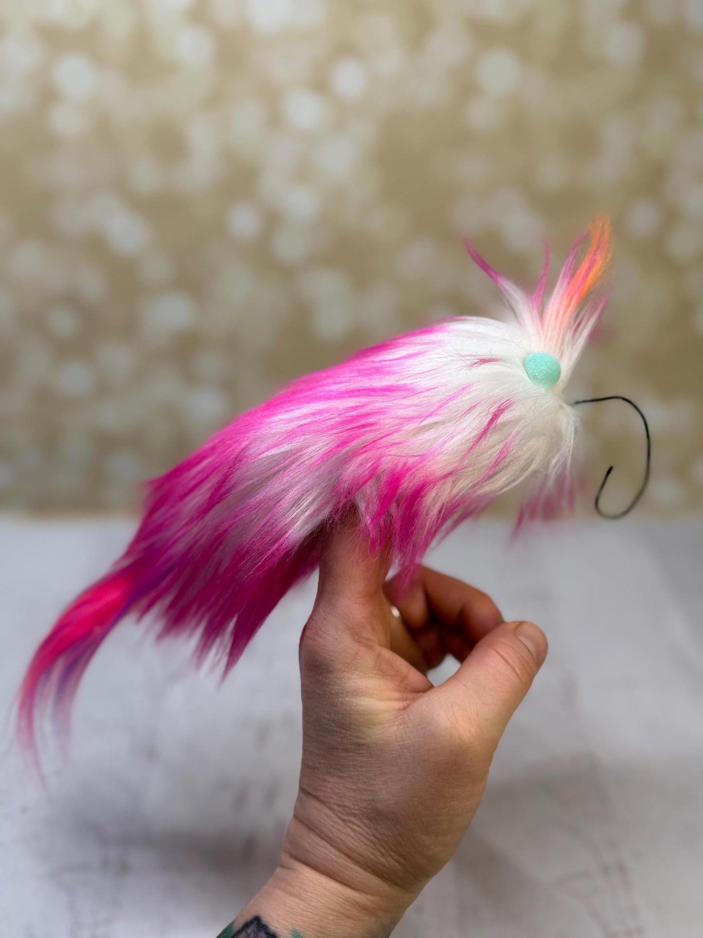 Flutter Beast Finger Puppet - Glowbug Edition - Fluffy and Pettable