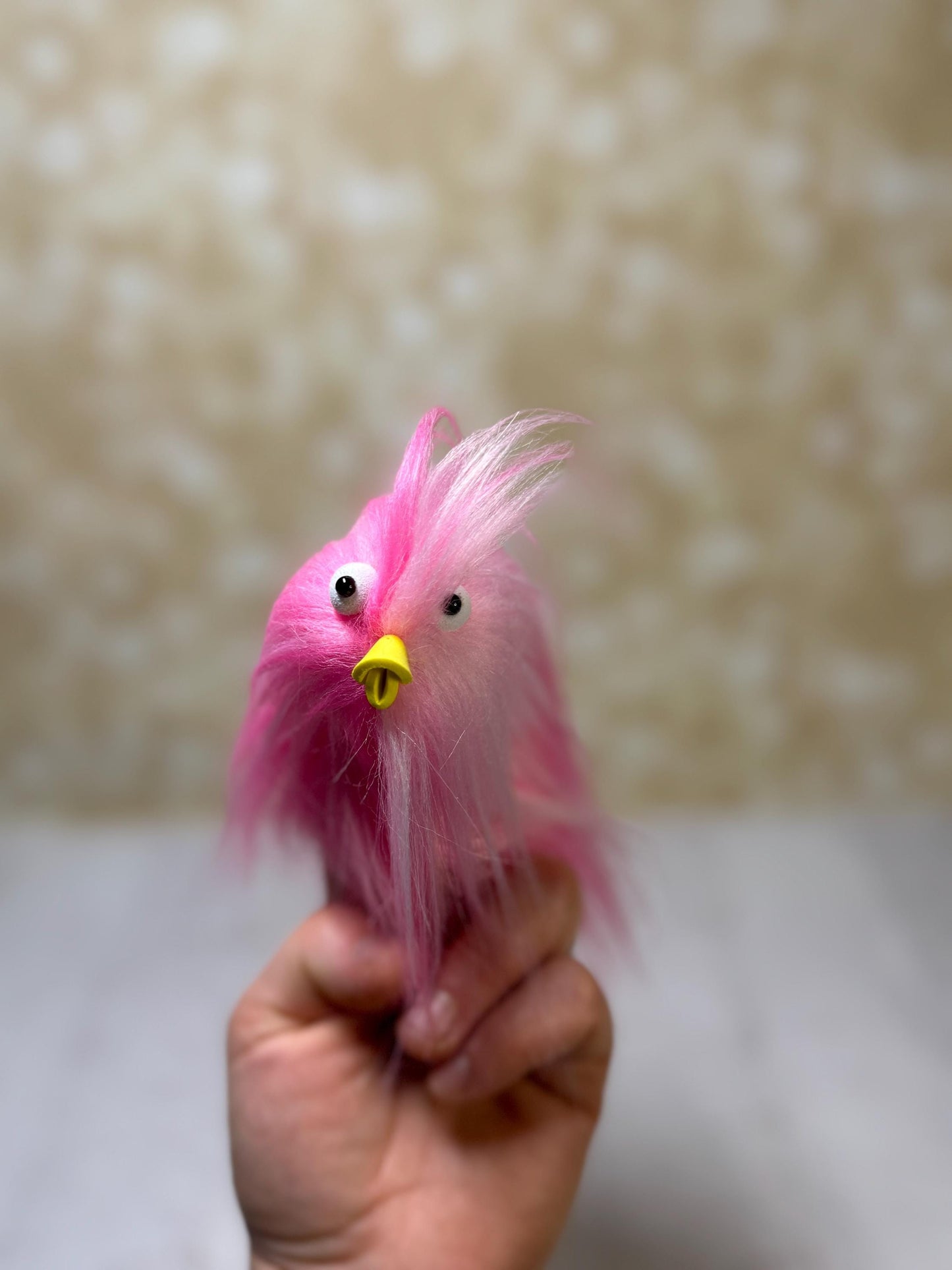 Flutter Beast - Fluffy and Pettable - Soft 2 finger creature puppet
