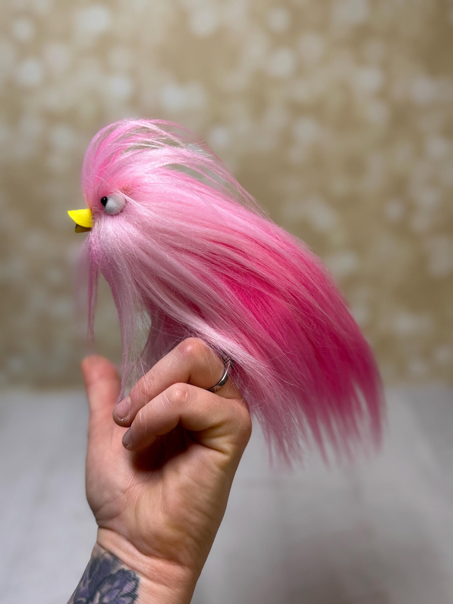 Flutter Beast - Fluffy and Pettable - Soft 2 finger creature puppet