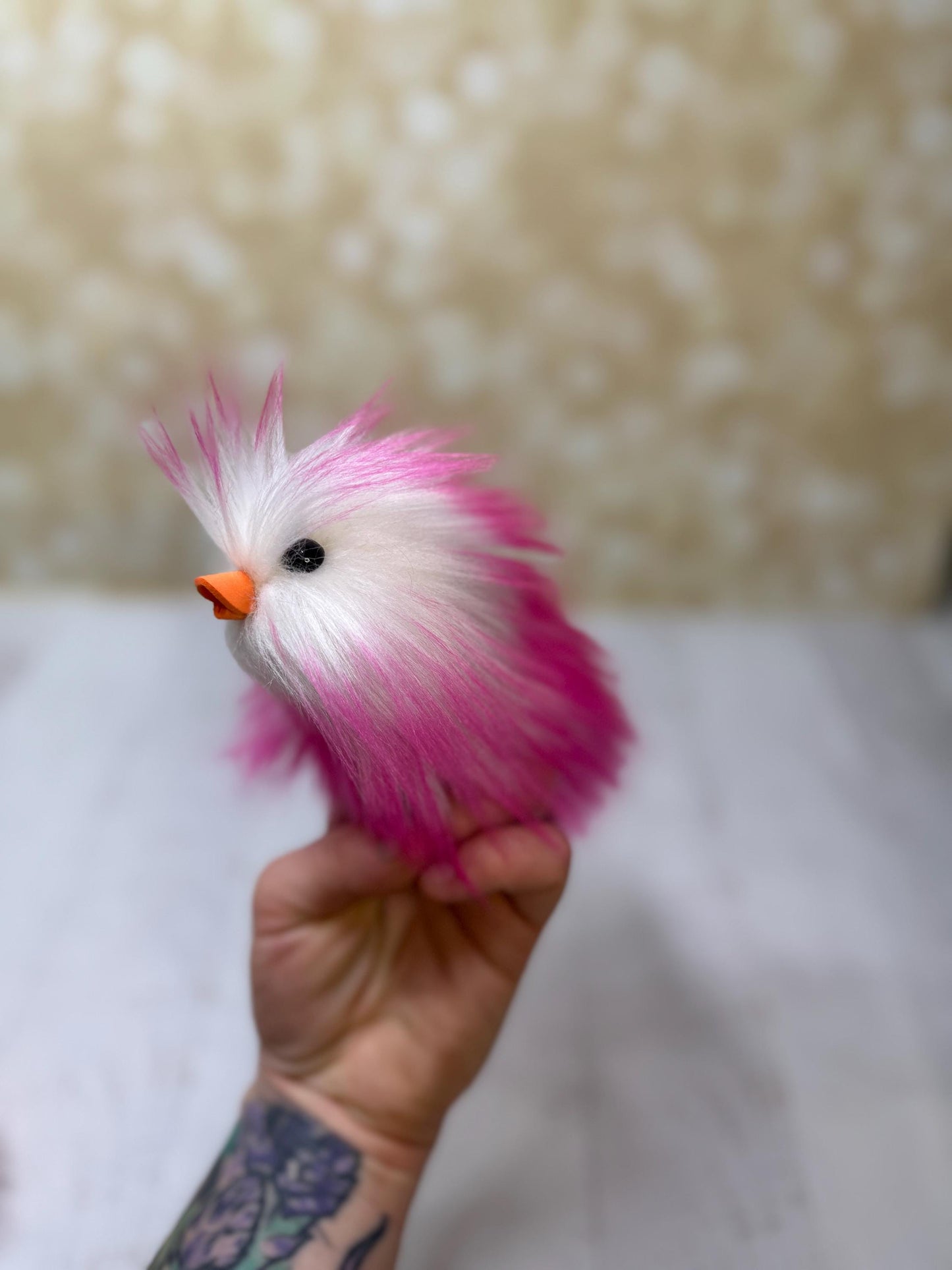 Flutter Beast - Fluffy and Pettable - Soft 2 finger creature puppet