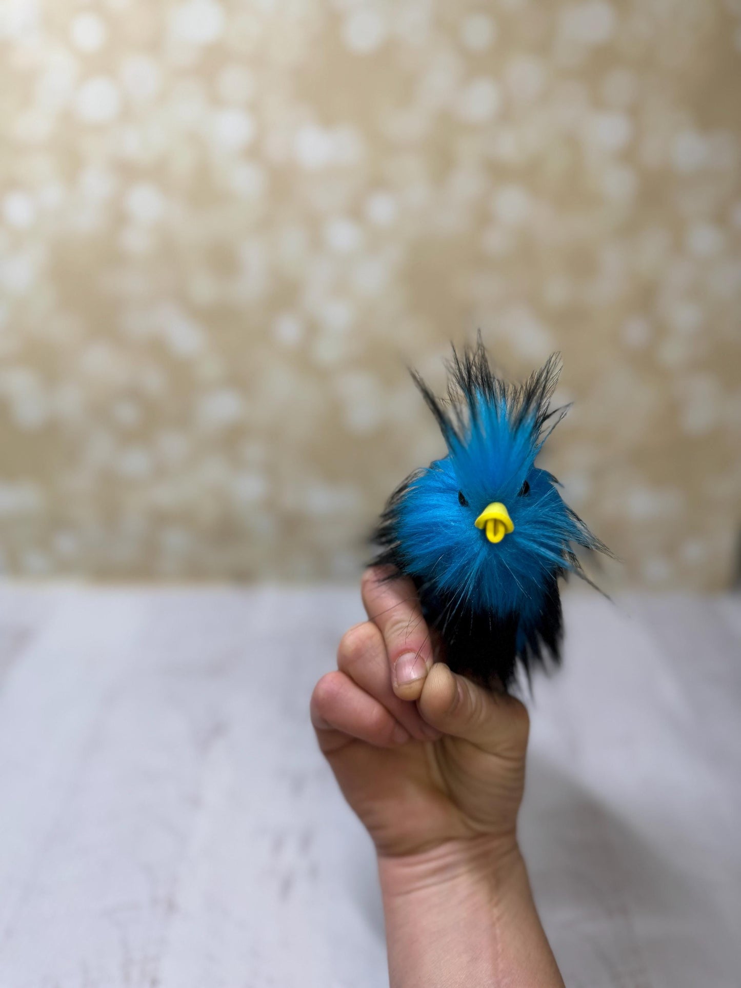 Flutter Beast - Fluffy and Pettable - Soft 2 finger creature puppet