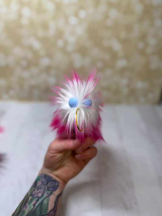 Flutter Beast - Glowbug Edition - Fluffy and Pettable - Soft 2 finger creature puppet