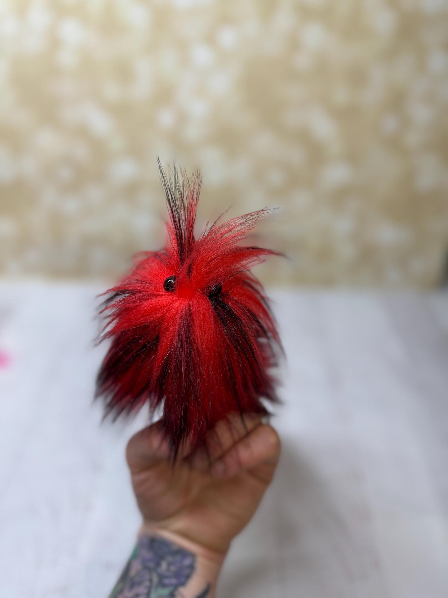 Flutter Beast - Fluffy and Pettable - Soft 2 finger creature puppet