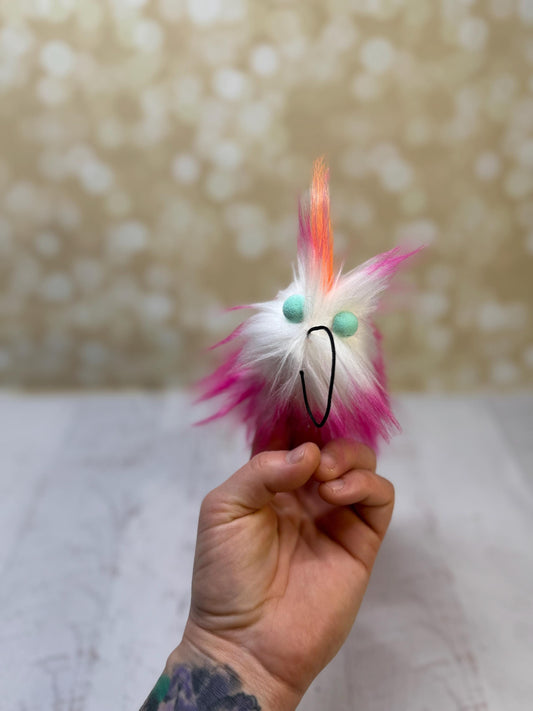 Flutter Beast Finger Puppet - Glowbug Edition - Fluffy and Pettable