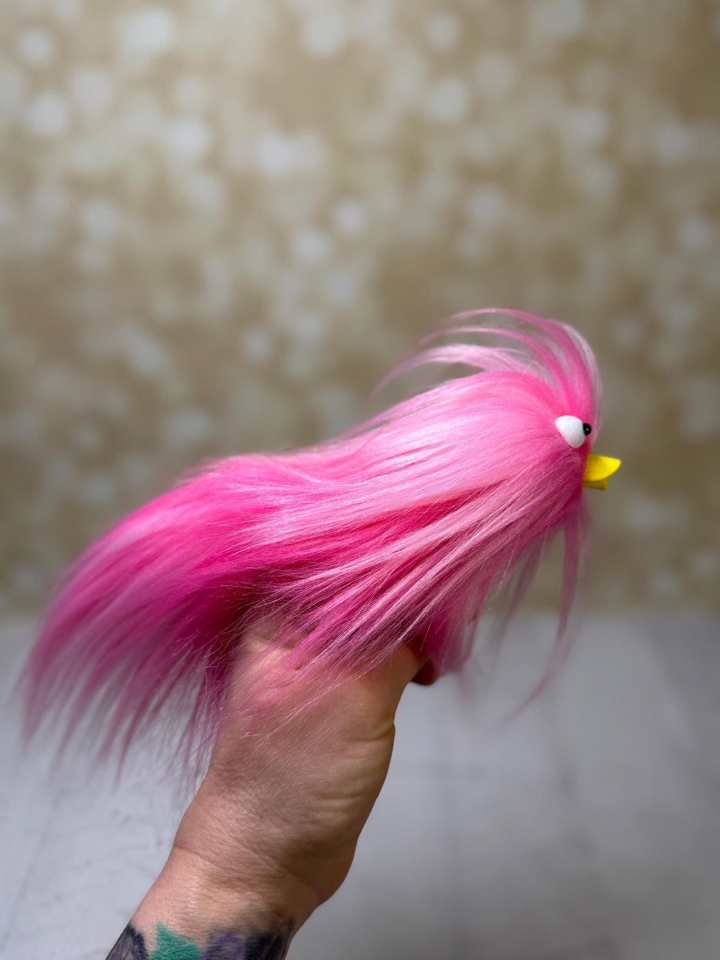 Flutter Beast - Fluffy and Pettable - Soft 2 finger creature puppet