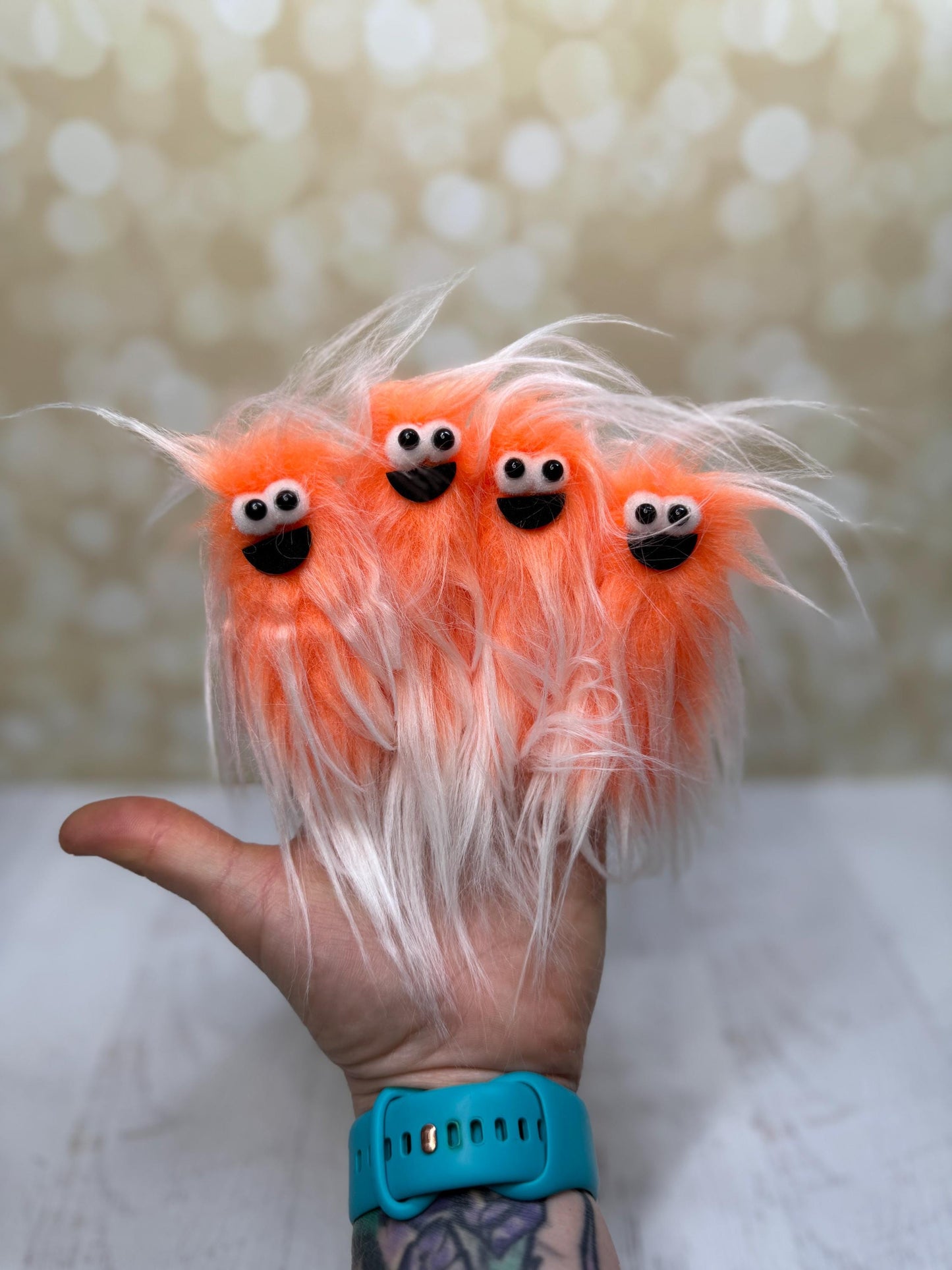 Lil Beasties Finger Puppet - Creamsicle Orange