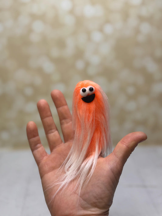 Lil Beasties Finger Puppet - Creamsicle Orange